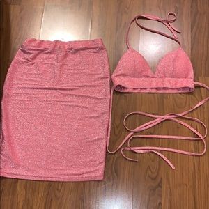 Skirt and crop top set